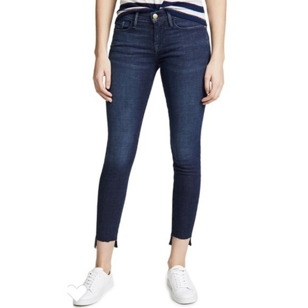 FRAME Le Skinny de Jeanne Stagger Hem Jeans